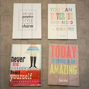 Colorful Motivational Wall Art Set